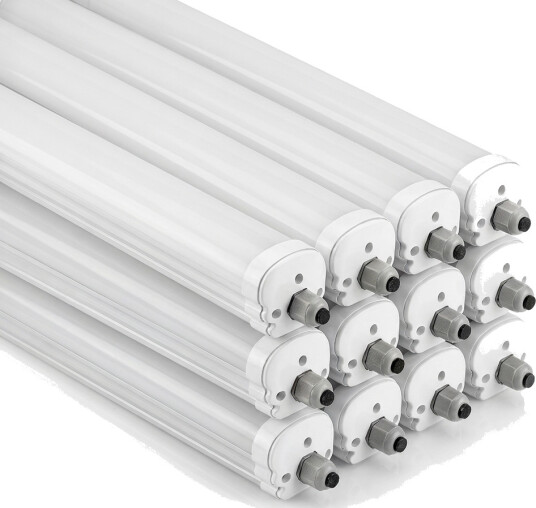 V Tac 12 stk. V Tac vanntett 48W komplett LED armatur 150 cm 120lm/W IP65 gjennomkoblet 230V Dimbar : Ikke dimbar Kulør : Nøytral V Tac 12 stk. V Tac vanntett 48W komplett LED armatur 150 cm 120lm/W IP65 gjennomkoblet 230V Dimbar : Ikke dimbar Kulør : Nøytral