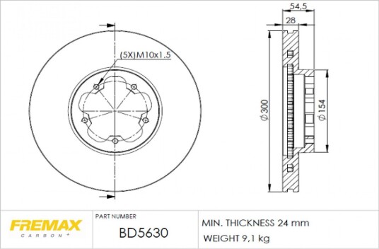 Bremseskive FREMAX BD-5630