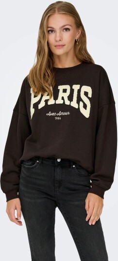 JDY Jdymesa Life L/S O Nk Emb Sweat Jrs Noos   Brown   S