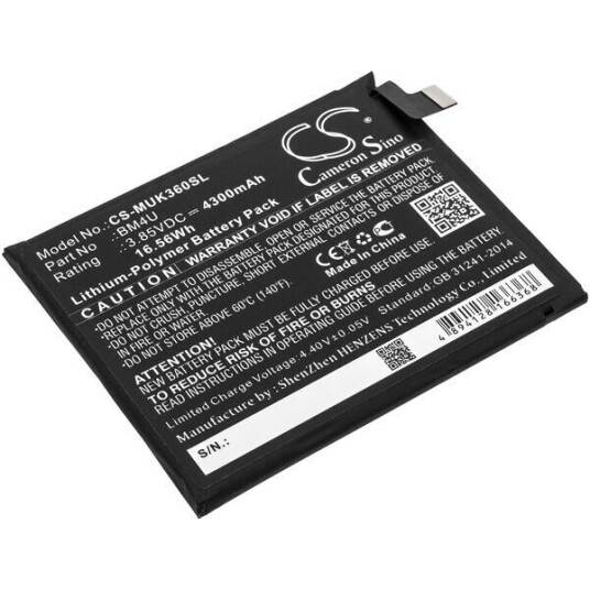 Xiaomi M2006J10C batteri (4300 mAh 3.85 V, Sort)