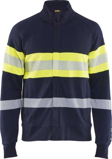 Blåkläder 346217628933XL Genser varsel, marineblå/gul, flammehemmende XL, Klær