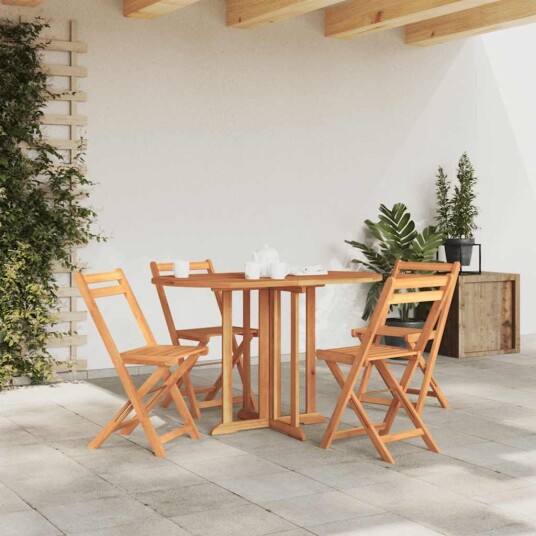 vidaXL Sammenleggbart sommerfuglbord for hage 120x70x75 cm heltre teak