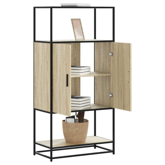 Highboard sonoma eik 68x35x139 cm konstruert tre og metall 8721102840999