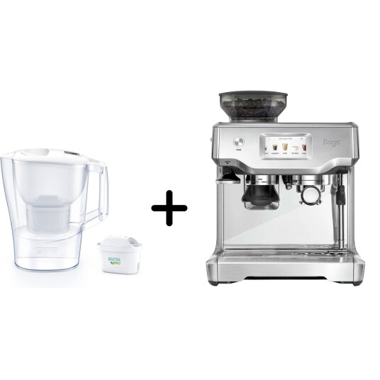 Sage SES880BSS The Barista Touch™ espressomaskin + Brita Aluna filterkanne Sage SES880BSS The Barista Touch™ espressomaskin + Brita Aluna filterkanne