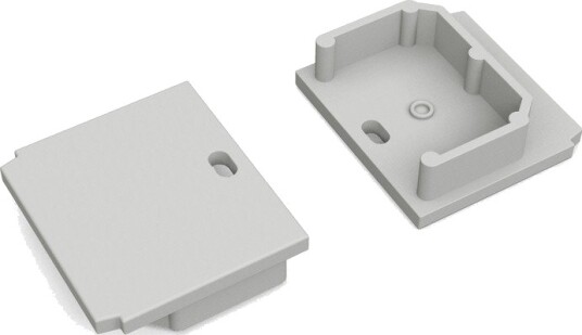 Topmet 1 stk. Endestykke LINEA IN20 TRIMLESS Med hull grå Topmet 1 stk. Endestykke LINEA IN20 TRIMLESS Med hull grå