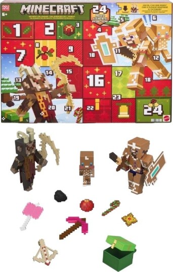 Minecraft Julekalender 2026 Med Figurer Og Tilbehør