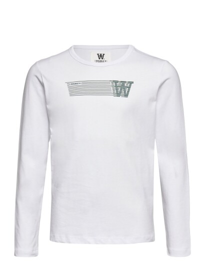 WOOD WOOD Wwkim Kids Print Longsleeve White 158 164