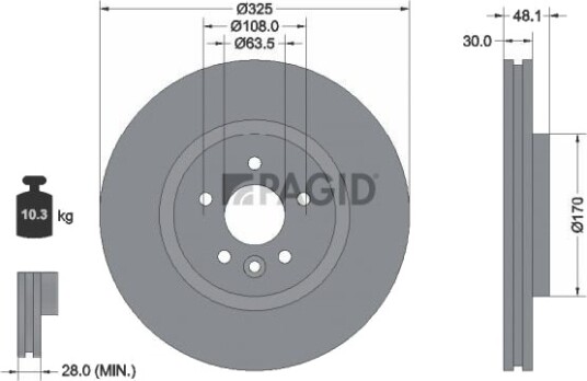 PAGID 56005NHC Bremseskive PAGID 56005NHC Bremseskive