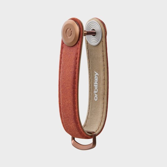OrbitKey Waxed Canvas Key Organiser Brick Red