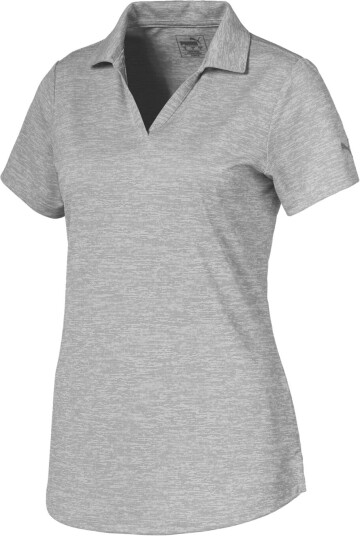 Puma W Icon Heather Polo poloskjorte golf dame BRIGHT WHITE