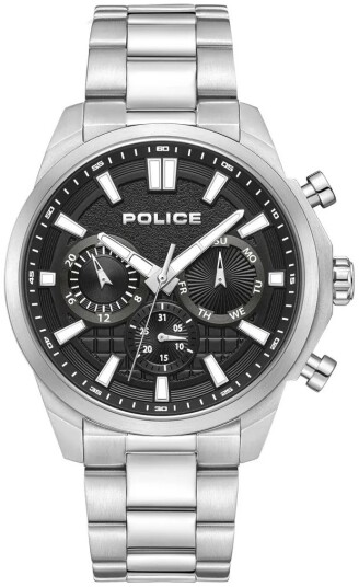 Police Herreklokke PEWJK0021001 Rangy Sort/Stål Ø44 mm