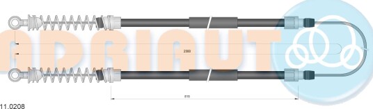 ADRIAUTO 11.0208 Tautrekk håndbremse