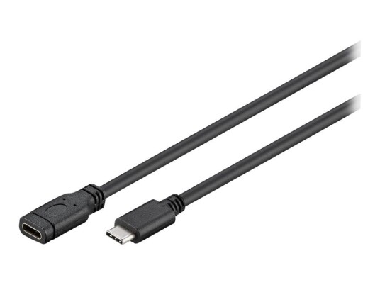 MicroConnect USB-C Forlengelseskabel 1.5 m - 5 Gbit/s Svart