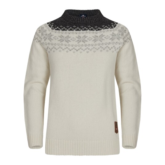 Gridarmor Women’s Snøkrystall Round Neck Ullgenser White/dk. Grey/lt. Grey XL Gridarmor Women’s Snøkrystall Round Neck Ullgenser White/dk. Grey/lt. Grey XL