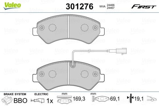 Bremseklosser VALEO 301276