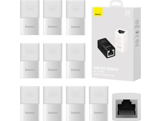 Kabelio Jungtis Baseus 10 Vnt Airjoy Serija Balta Kabelio Jungtis Baseus 10 Vnt Airjoy Serija Balta