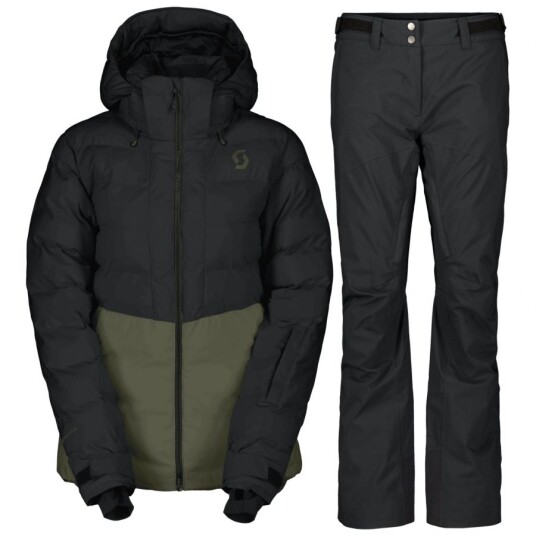 Scott Ultimate warm/Dryo 10 Skisett Dame Douglas Green/Black Scott Ultimate warm/Dryo 10 Skisett Dame Douglas Green/Black