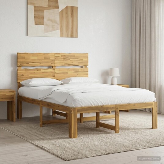 vidaXL Dobbel Sengramme med Hodegjerde ROSTOCK Hvit 140 x 190 cm