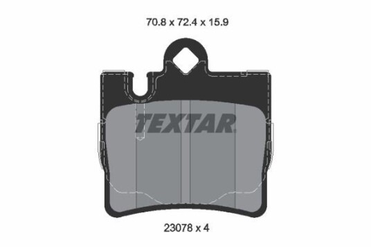 Bremseklosser TEXTAR 2307801 Bremseklosser TEXTAR 2307801