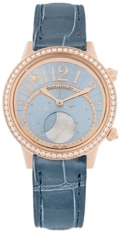 Jaeger LeCoultre Dameklokke 3522480 Rendez Vous Blå/Lær Ø36 mm