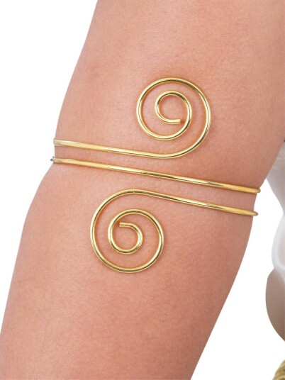 Gresk Guldfarget Virvel Cuff Armbånd