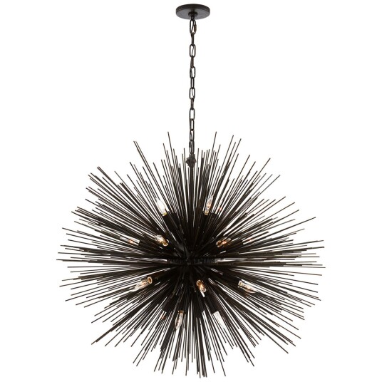 Strada Large Round Pendant Black