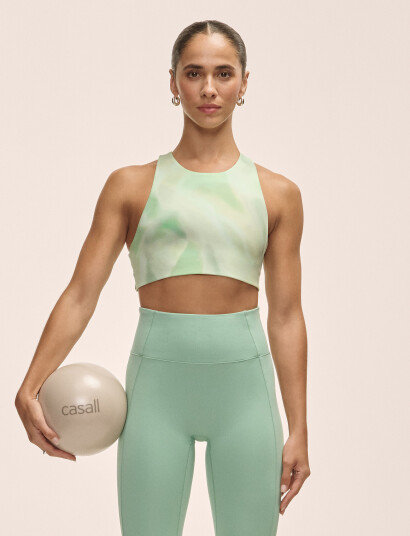 Casall Tie Back Sports Top - Green - L
