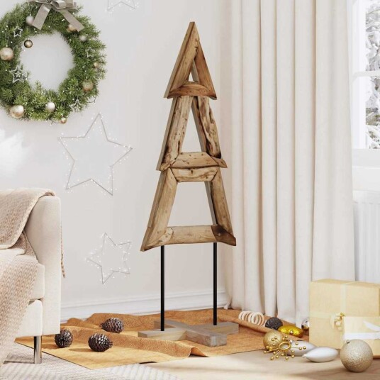  Juletre med stativ Brun 120 cm Heltre teak