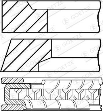 Stempelringsett GOETZE ENGINE 08-786800-00