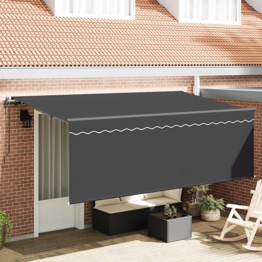 Innvendbar Markise Antrasitt 350 x 200 cm