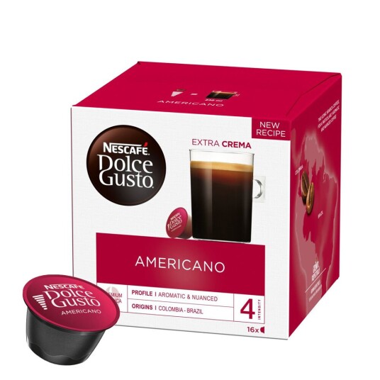 Dolce Gusto Nescafé Americano til Dolce Gusto. 16 kapsler