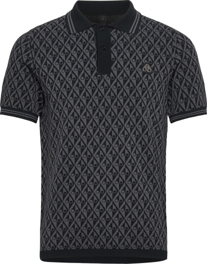 Moose Knuckles Apex Knit Polo Mono Black M Moose Knuckles Apex Knit Polo Mono Black M