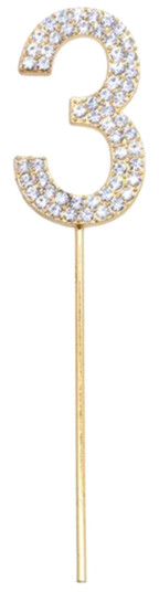 Catsson Int Group LTD Kakepynt Tall Diamanter Gull - Siffer 3