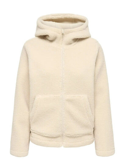 JDY Jdyreba Teddy Hood Jacket Otw Yfm Cream L JDY Jdyreba Teddy Hood Jacket Otw Yfm Cream L