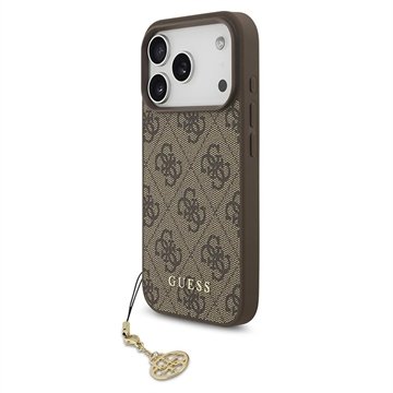 Guess iPhone 17 Pro 4G Charm Hybrid deksel   MagSafe kompatibel   Brun