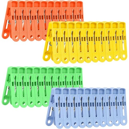 120 stk. klesklyper klesklyper for klessnor sterke klesklyper med sterkt grep plastklyper for klessnor 4 farger