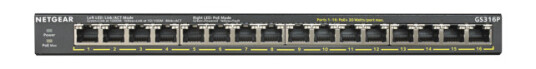 Netgear GS316P-100EUS Unmanaged 16-Port PoE Gigabit Ethernet Switch (0606449146882)