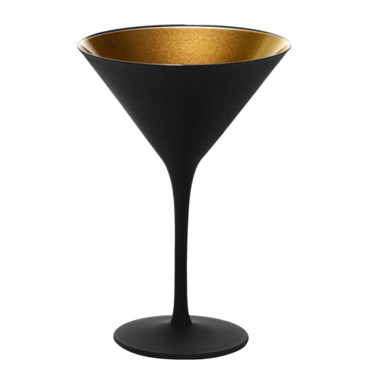Stölzle  Elements martiniglass svart/gull