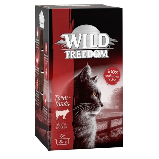 Wild Freedom Adult Skåler 6 X 85 G Farmlands Okse & Kylling