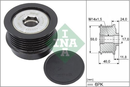 Dynamo remhjul INA 535 0355 10