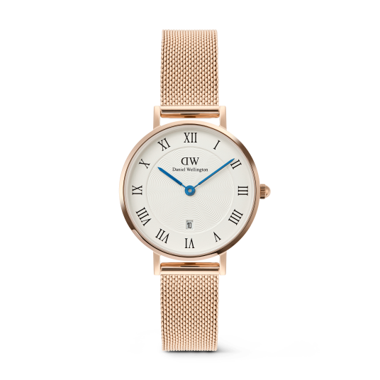 Daniel Wellington DW Watch Petite Roman Numerals Date Rose Gold 28mm