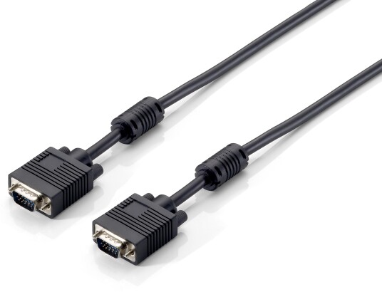 EQUIP VGA HD15m/HD15m ferrite core 10m cable black
