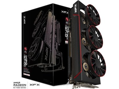 XFX Quicksilver AMD Radeon RX 7800 XT Magnetic Air (sort) - Grafikkort