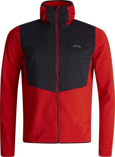 Lundhags Men's Padje Merino Block Hoodie S , Lively Red