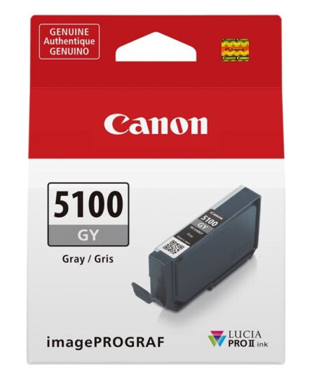 Canon Pfi-5100 Gy 14.4 Ml Grå Original Hengeboks Blekkbeholder For Imageprograf Pro-310