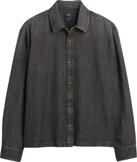 GAP Denim Relaxed Straight Hem Shirt From The Gap Collection Black XL GAP Denim Relaxed Straight Hem Shirt From The Gap Collection Black XL