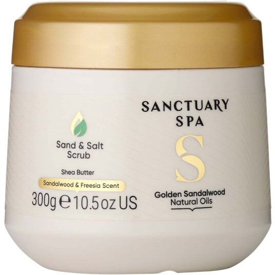 Sanctuary Spa Golden Sandalwood Natural Oils Salt and Sand Scrub 300 g