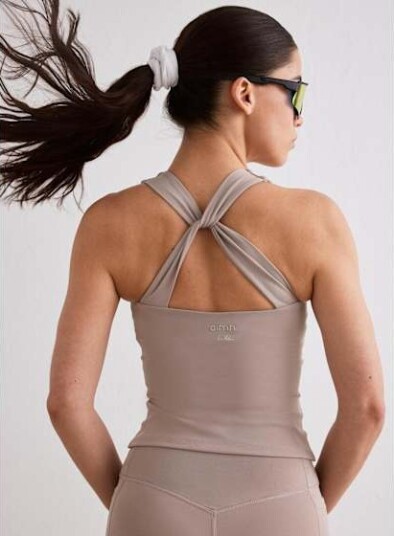 aim´n Lunar Running Singlet Beige S