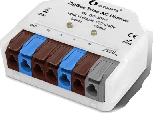 Gledopto Gledopto Pro Zigbee innebygd dimmer Hue kompatibel push dim LED dimmer 200W 230V Gledopto Gledopto Pro Zigbee innebygd dimmer Hue kompatibel push dim LED dimmer 200W 230V