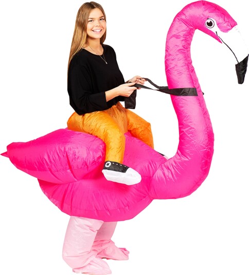 Catsson Oppblåsbar Ridende Flamingo Kostyme One size PK04206 Catsson Oppblåsbar Ridende Flamingo Kostyme One size PK04206
